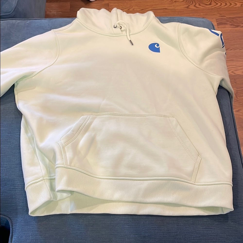 Carhartt Cream Sweater with Ribbed Cuffs